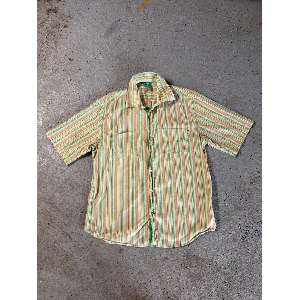rocawear dress shirts VINTAGE Rocawear Classic Button Down Shirt Long Sleeve Mens Size 2XL Yellow,